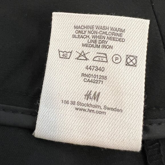 Tuxedo Style Dress Trousers, 32x30, Wide Leg, Black, Worn 1x, EUC, Front Crease - Picture 6 of 8